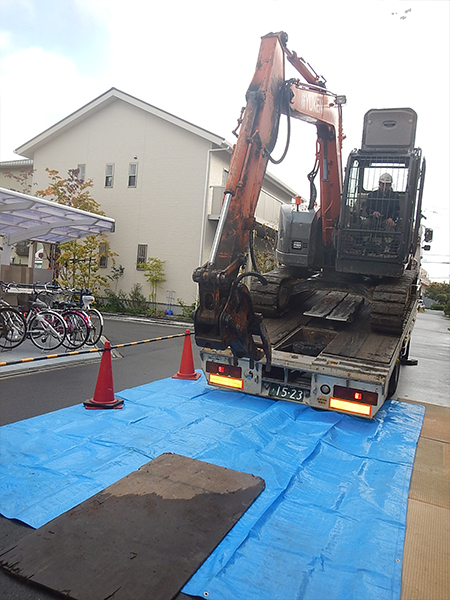 重機搬入②